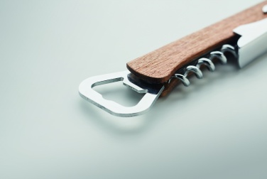 Logo trade corporate gift photo of: 3 in 1 bamboo bottle opener WOOL