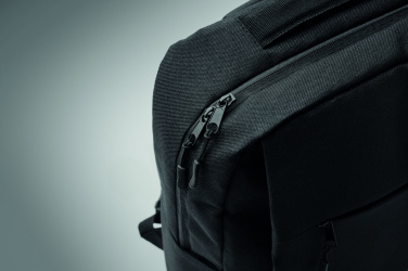 Logo trade promotional item photo of: Slim 15 inch laptop backpack made of 600D RPET polyester with a 210D lining and customizable printing
