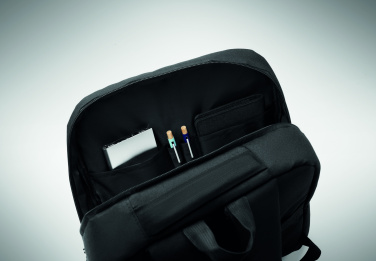 Logotrade promotional items photo of: Slim 15 inch laptop backpack made of 600D RPET polyester with a 210D lining and customizable printing