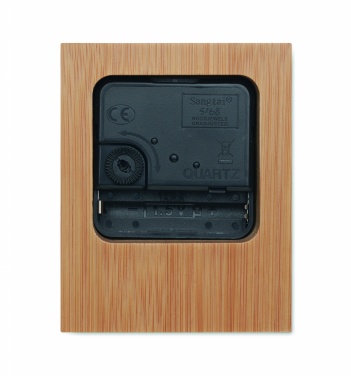 Logotrade promotional item image of: Bamboo table clock