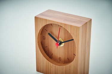 Logo trade corporate gift photo of: Bamboo table clock