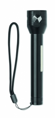 Logotrade promotional product picture of: 3-in-1 aluminum flashlight with an emergency hammer and seatbelt cutter, customizable with printing