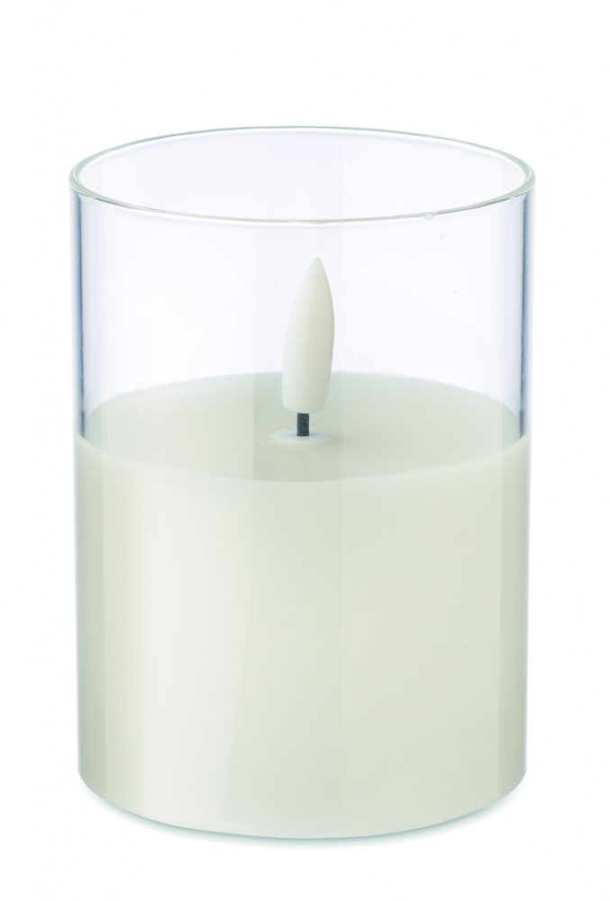 Logotrade corporate gift image of: LED wax candle in glass holder