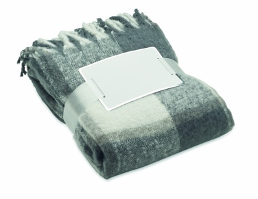Logo trade promotional merchandise image of: Chequered mohair blanket