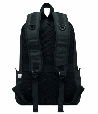 Logotrade corporate gift image of: A 15-inch laptop backpack made of recycled pre-consumer cotton with customizable printing