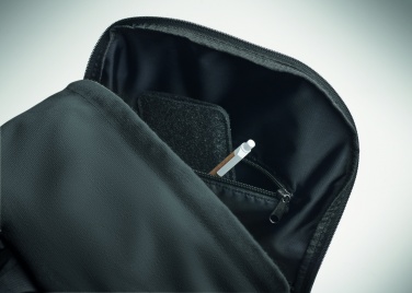 Logo trade promotional merchandise picture of: A 15-inch laptop backpack made of recycled pre-consumer cotton with customizable printing