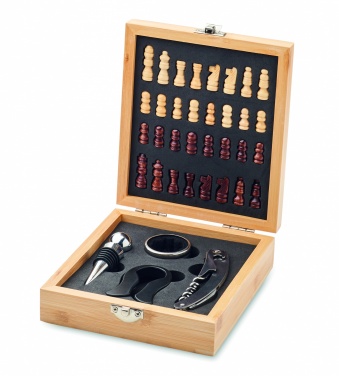 Logo trade promotional gifts image of: Chess board wine set