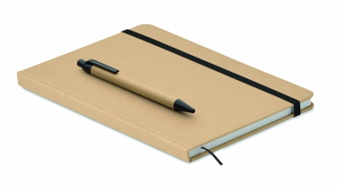 Logo trade promotional giveaways image of: Caratil A5 notebook in recycled carton