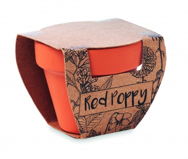 Logo trade advertising products image of: Terracotta pot 'poppy'