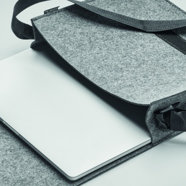 Logo trade promotional giveaways image of: RPET felt laptop bag
