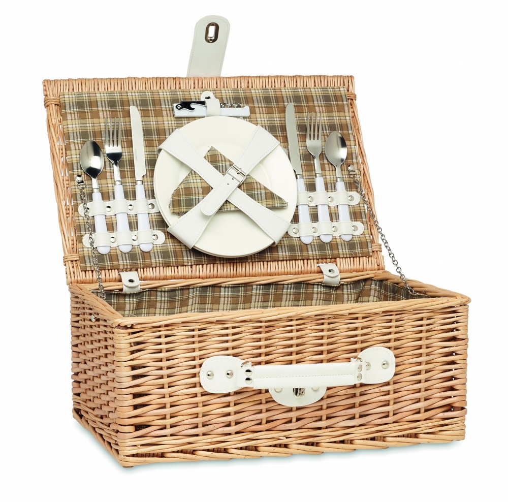 Logotrade promotional giveaway picture of: Wicker picnic basket 2 people