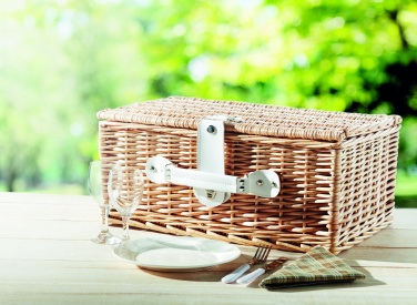 Logo trade promotional gifts image of: Wicker picnic basket 2 people