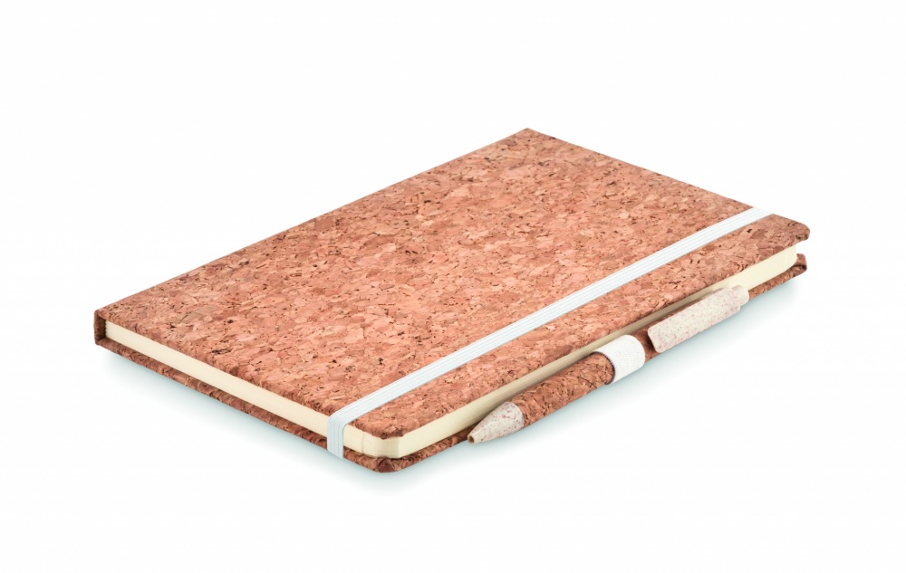 Logotrade business gift image of: A5 cork notebook with pen