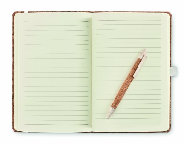Logo trade promotional item photo of: A5 cork notebook with pen