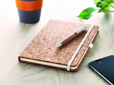 Logotrade promotional giveaway picture of: A5 cork notebook with pen
