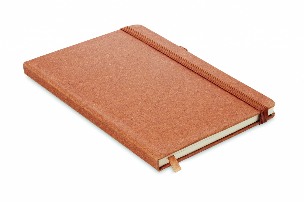 Logo trade promotional giveaways picture of: Recycled Leather A5 notebook