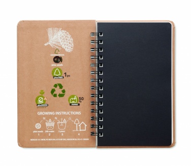 Logotrade corporate gift picture of: A5 Pine tree GROWNOTEBOOK™