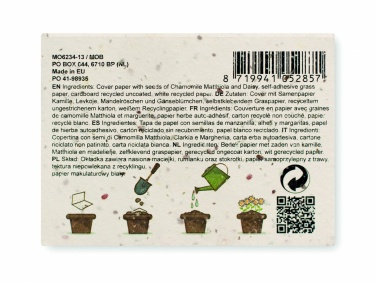 Logo trade advertising products picture of: Grass/seed paper memo pad