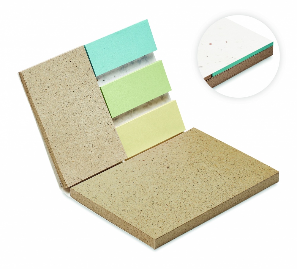 Logo trade promotional gifts image of: Grass/seed paper memo pad