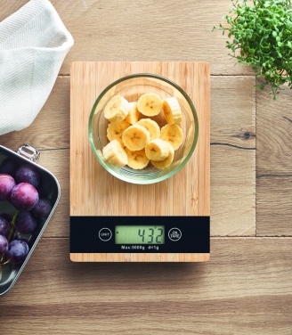 Logotrade promotional gift picture of: Bamboo digital kitchen scales