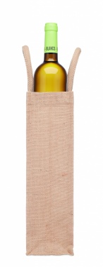 Logo trade corporate gifts image of: Jute wine bag for one bottle
