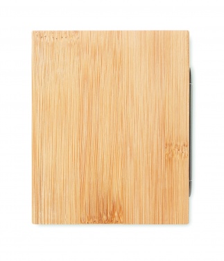 Logotrade corporate gift image of: Bamboo pen holder and LCD clock