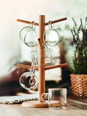 Logo trade promotional item photo of: Bamboo cup set holder