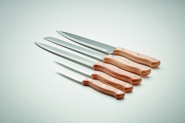 Logo trade corporate gifts picture of: 5 piece knife set in base