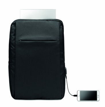 Logo trade promotional items image of: Laptop backpack in 300D RPET