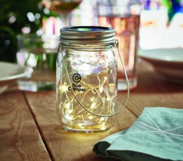 Logo trade promotional items image of: Solar mason jar outdoor lamp