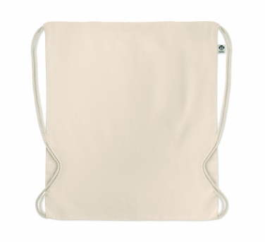 Logo trade promotional merchandise image of: Organic cotton drawstring bag