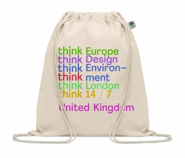 Logotrade promotional giveaway picture of: Organic cotton drawstring bag