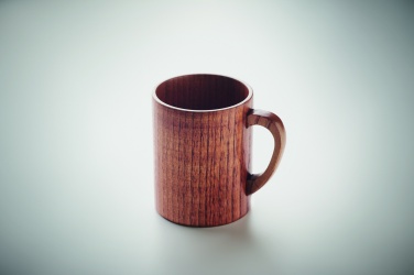 Logo trade corporate gifts picture of: Oak wooden mug 280 ml