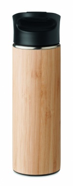 Logotrade promotional merchandise image of: Double wall bamboo flask 450ml