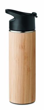 Logotrade promotional giveaway picture of: Double wall bamboo flask 450ml