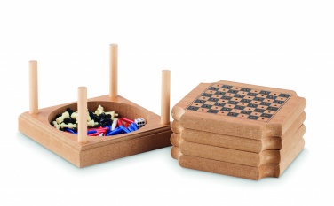 Logo trade promotional products image of: 4-piece coaster game set