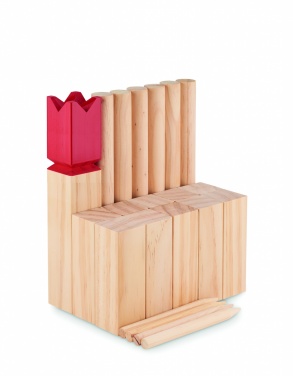 Logo trade promotional giveaways image of: Pinewood outdoor throwing game