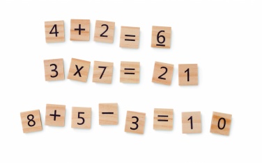 Logo trade promotional product photo of: Wood educational counting game