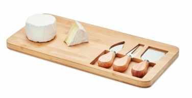 Logo trade promotional product photo of: Bamboo Cheese board set Leipzig