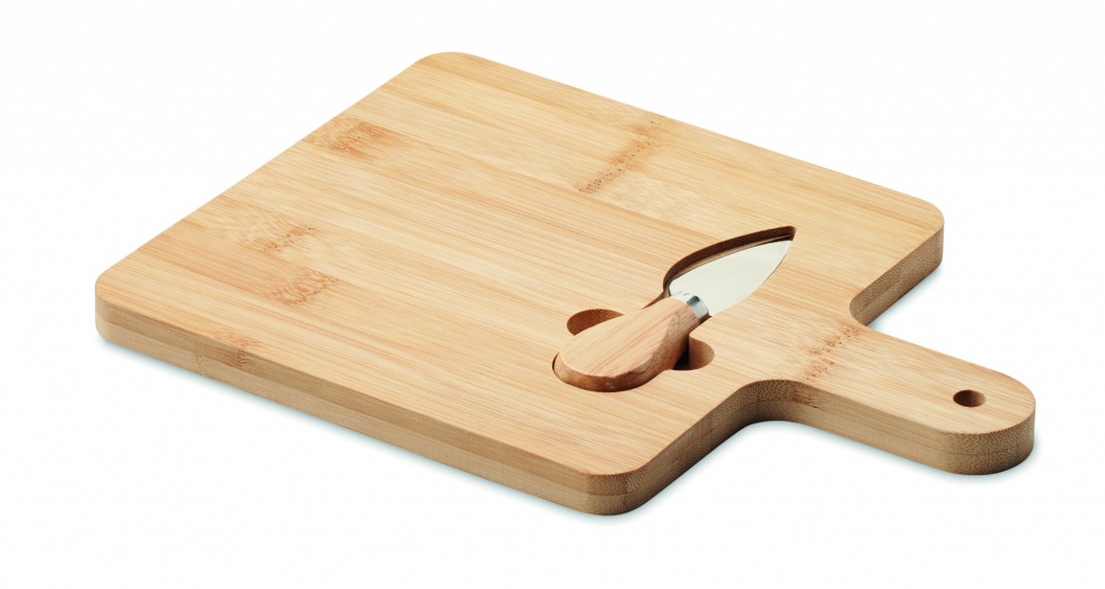 Logotrade promotional gift picture of: Cheese board set in bamboo Bremen