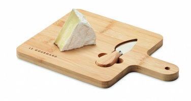 Logotrade corporate gift picture of: Cheese board set in bamboo Bremen