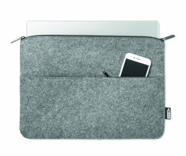 Logo trade promotional gifts picture of: RPET felt zipped laptop bag