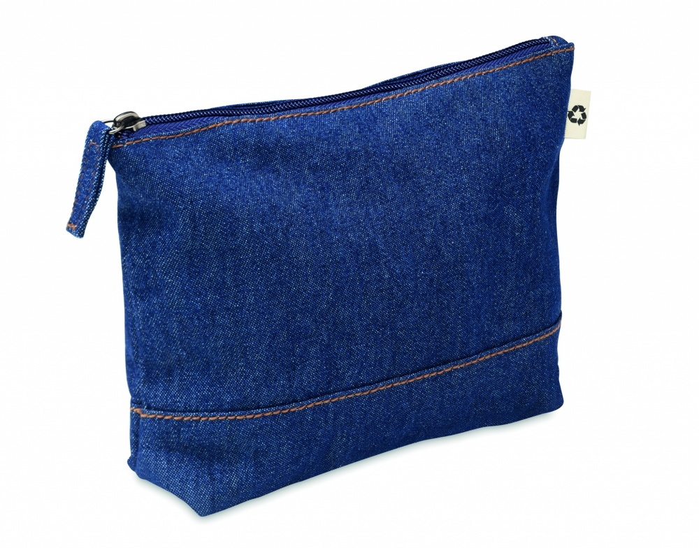 Logotrade promotional giveaway picture of: Recycled denim cosmetic pouch