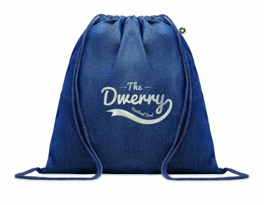 Logotrade promotional merchandise image of: Recycled denim drawstring bag