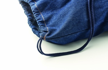 Logo trade advertising products image of: Recycled denim drawstring bag