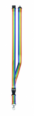 Logotrade advertising product picture of: Rainbow RPET lanyard