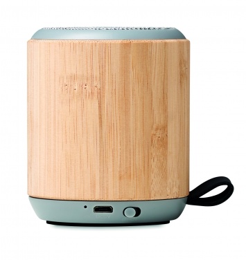 Logo trade corporate gifts image of: 5.3 wireless bamboo speaker