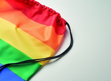 Logo trade promotional product photo of: Rainbow RPET drawstring bag