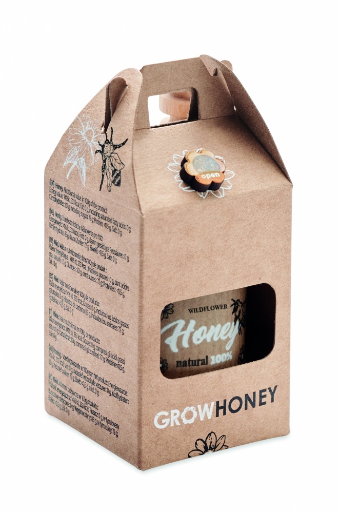 Logo trade corporate gift photo of: Wildflower honey jar set 50gr