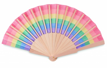 Logotrade promotional gift picture of: Rainbow wooden hand fan
